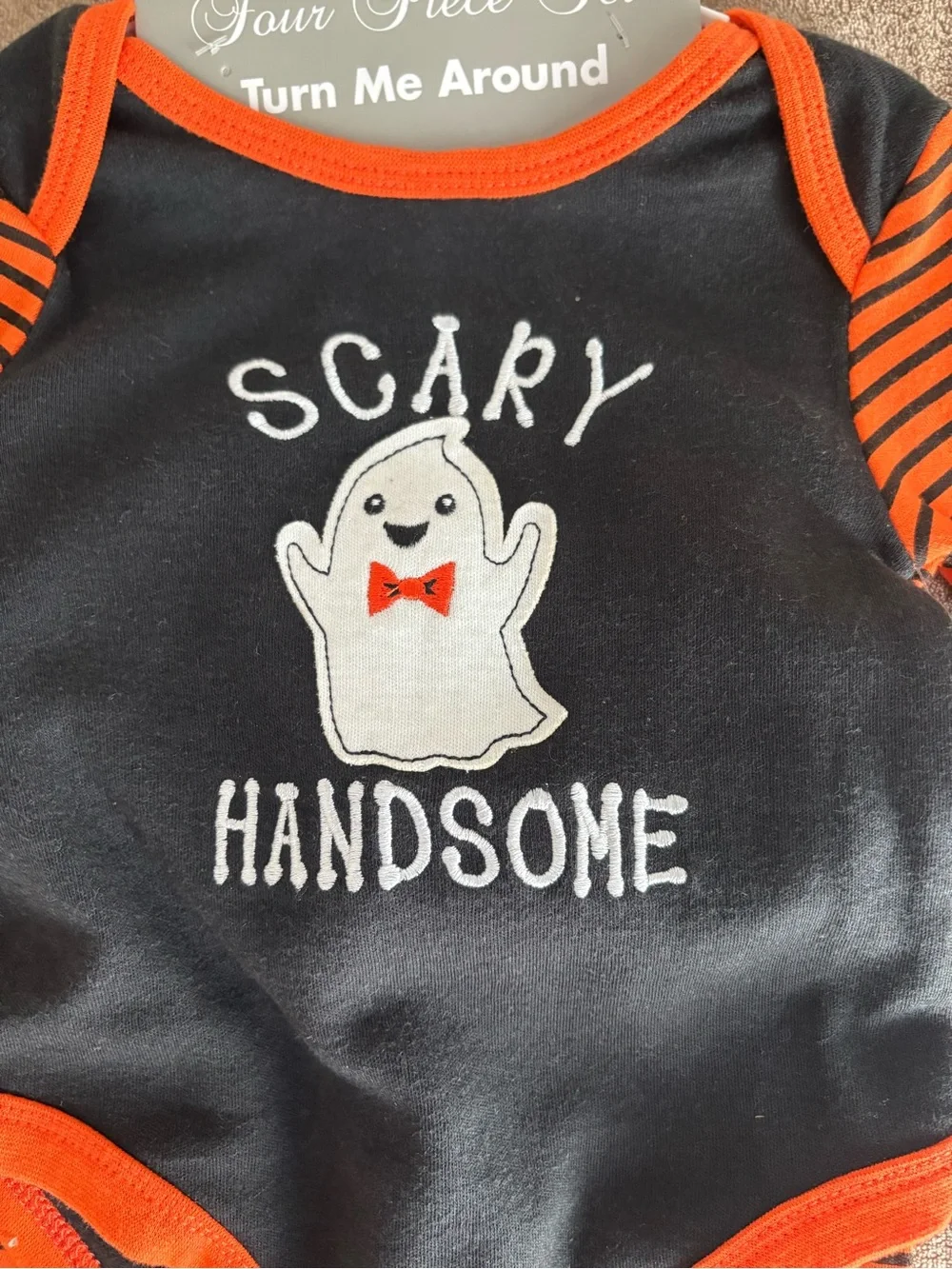 Baby Essentials Scary Handsome Halloween 4 Piece Outfit Set 9M NWT